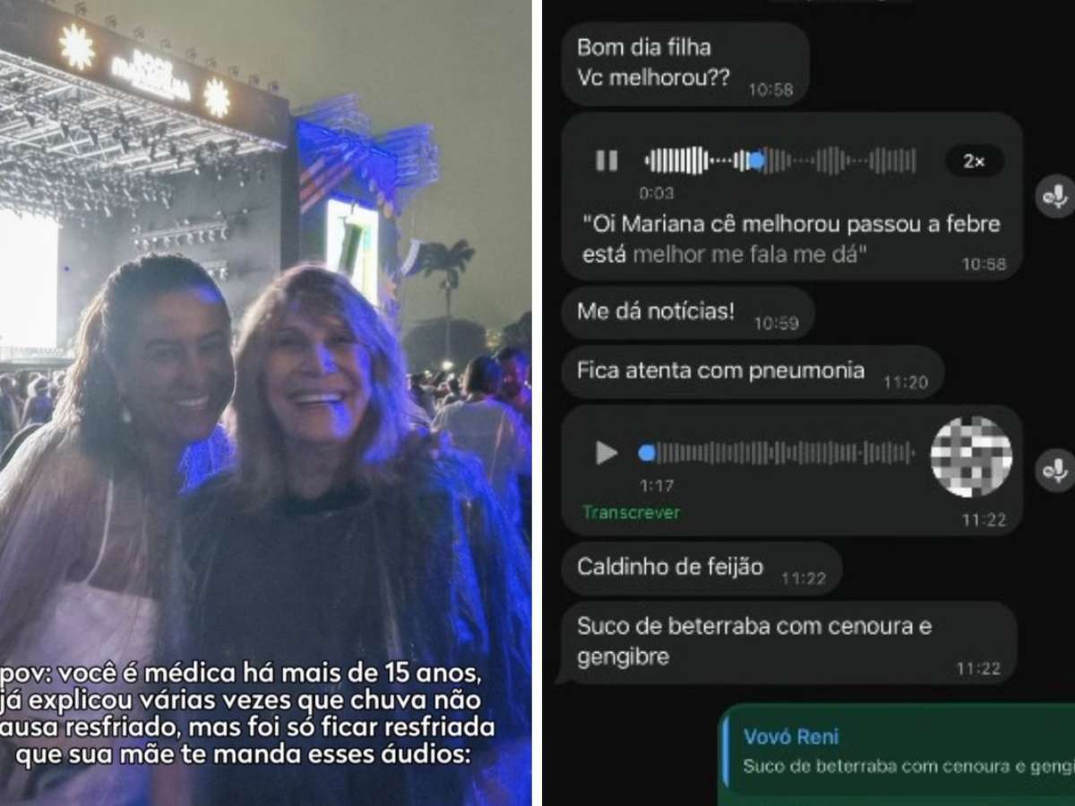 Conselhos de Renata Sorrah para filha médica resfriada divertem internautas: 'Toma caldinho'