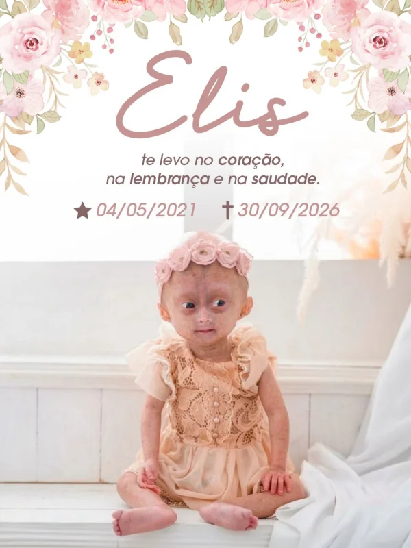 Mãe de Elis, influencer mirim com síndrome rara, lamenta a morte. Veja