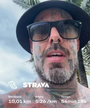 Tico Santta Cruz mostra seu exercício nas redes sociais