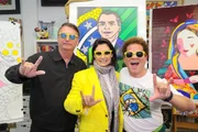 Romero Britto, Jair Bolsonaro e Michele