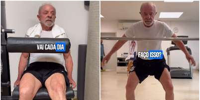 Aos 80 anos, Lula mostra treino com agachamentos e muscula&ccedil;&atilde;o Foto: Reprodu&ccedil;&atilde;o/Instagram