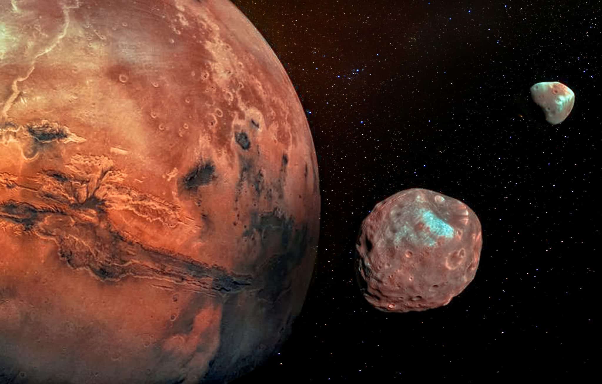 Os cientistas querem descobrir se Fobos e Deimos são asteroides capturados ou fragmentos de uma antiga colisão. – Imagem: Elena11/Shutterstock