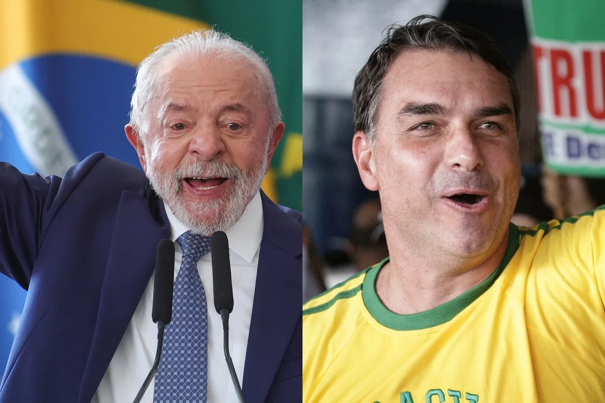 Lula e Flávio Bolsonaro
