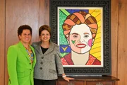 Romero Britto e Dilma Rouseffe