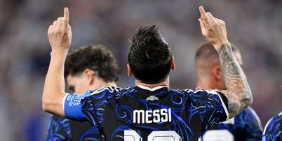 Messi em partida contra a Jord&acirc;nia, na Copa do Mundo de 2026 Foto: David Ramos/Getty Images