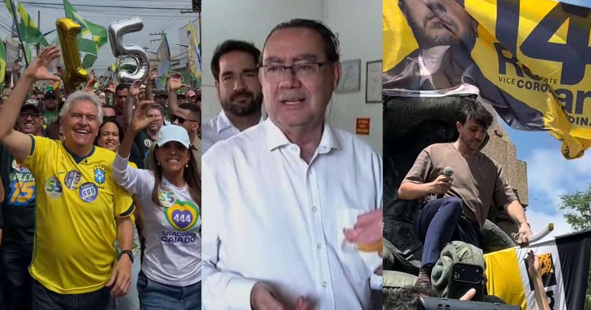 Caiado, Cury e Renan escolhem cidades de origem e reduto eleitoral para último ato de campanha antes do 1º turno