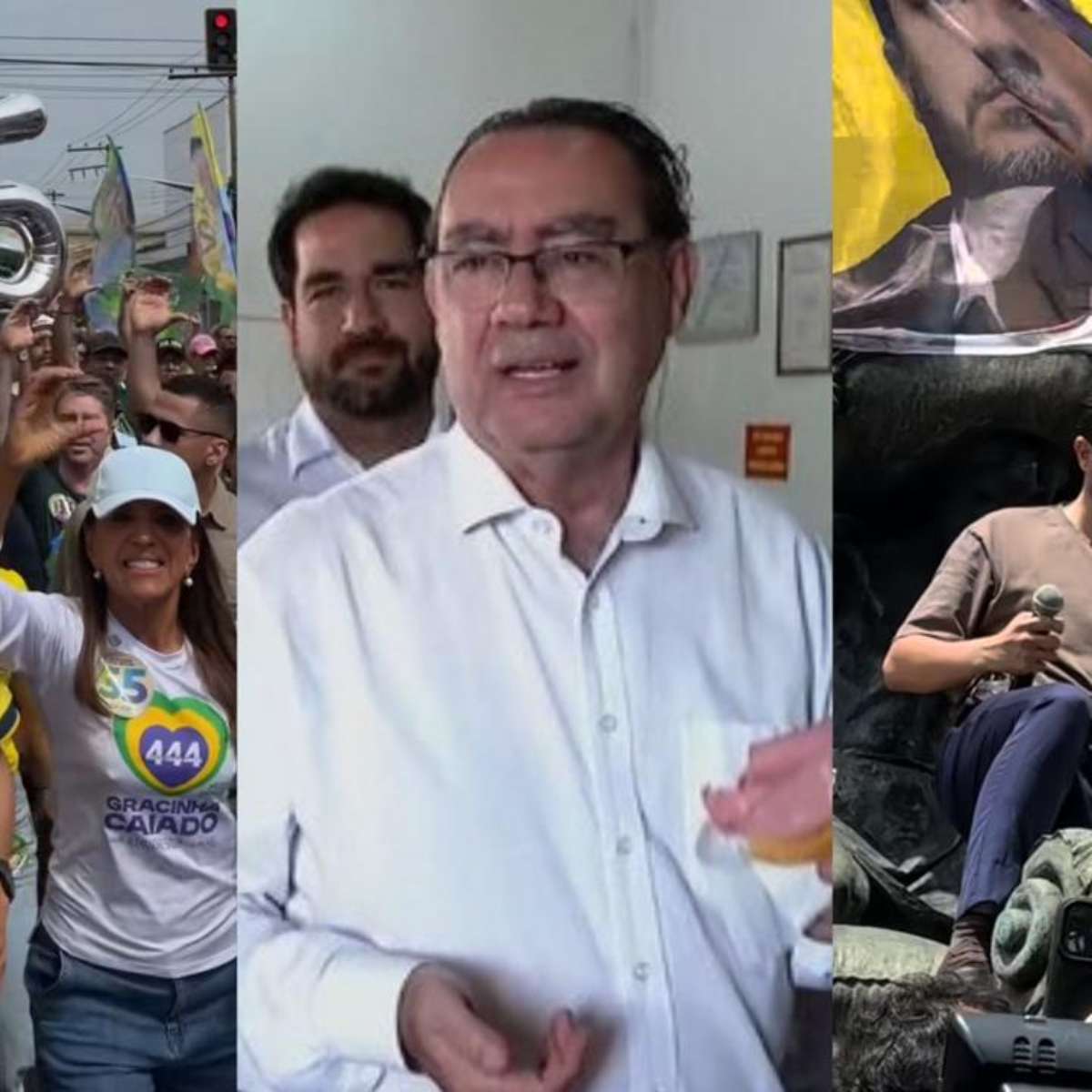 Caiado, Cury e Renan escolhem cidades de origem e reduto eleitoral para último ato de campanha antes do 1º turno